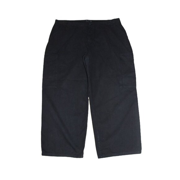 ASOS DESIGN Curve Oversized Cargo Trousers in Washed Black (Sz. 20) - Picture 3 of 7